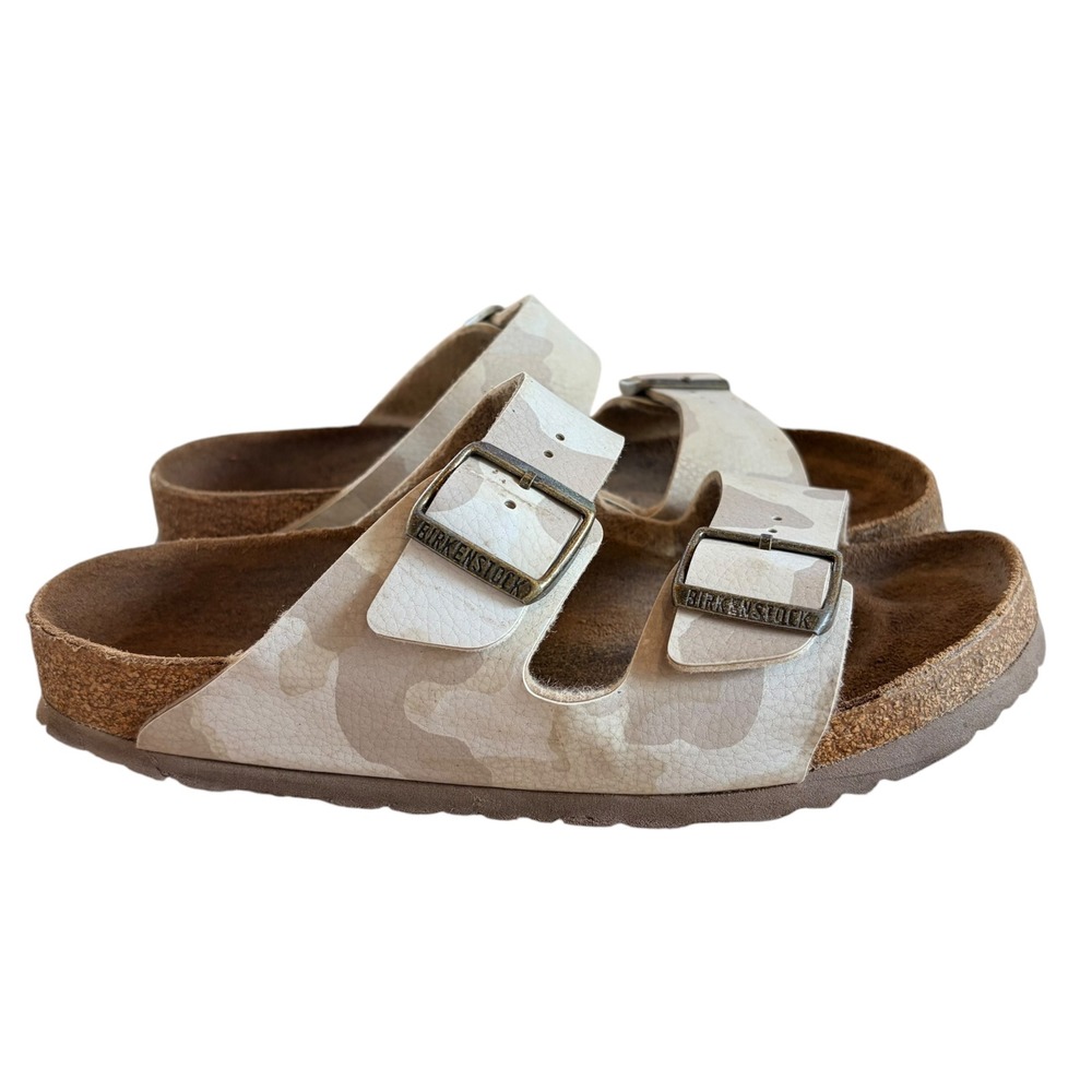 Birkenstock Arizona Sandals 40 9.5 Desert Soil Camo Sand Birko-Flor Double Strap